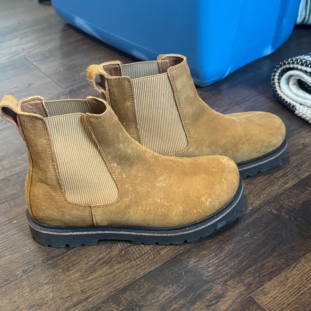 Birkenstock Highwood Slip On Brown Suede Chelsea Boots 42
